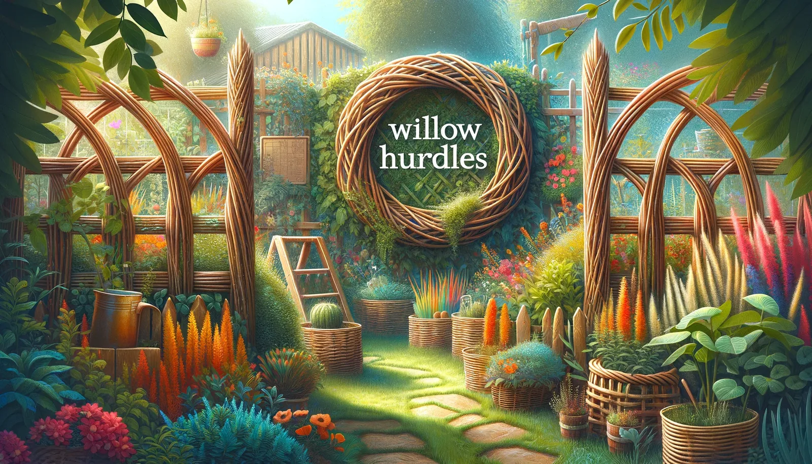 Sustainable and stylish willow hurdle fence panel by Hazel Hurdle World